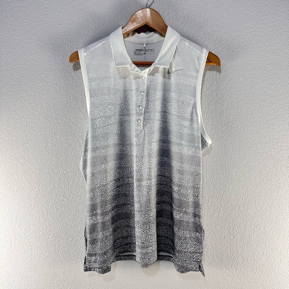 Nike Tops - Nike Precision‎ Golf Zebra Fade Sleeveless Polo Sz XL